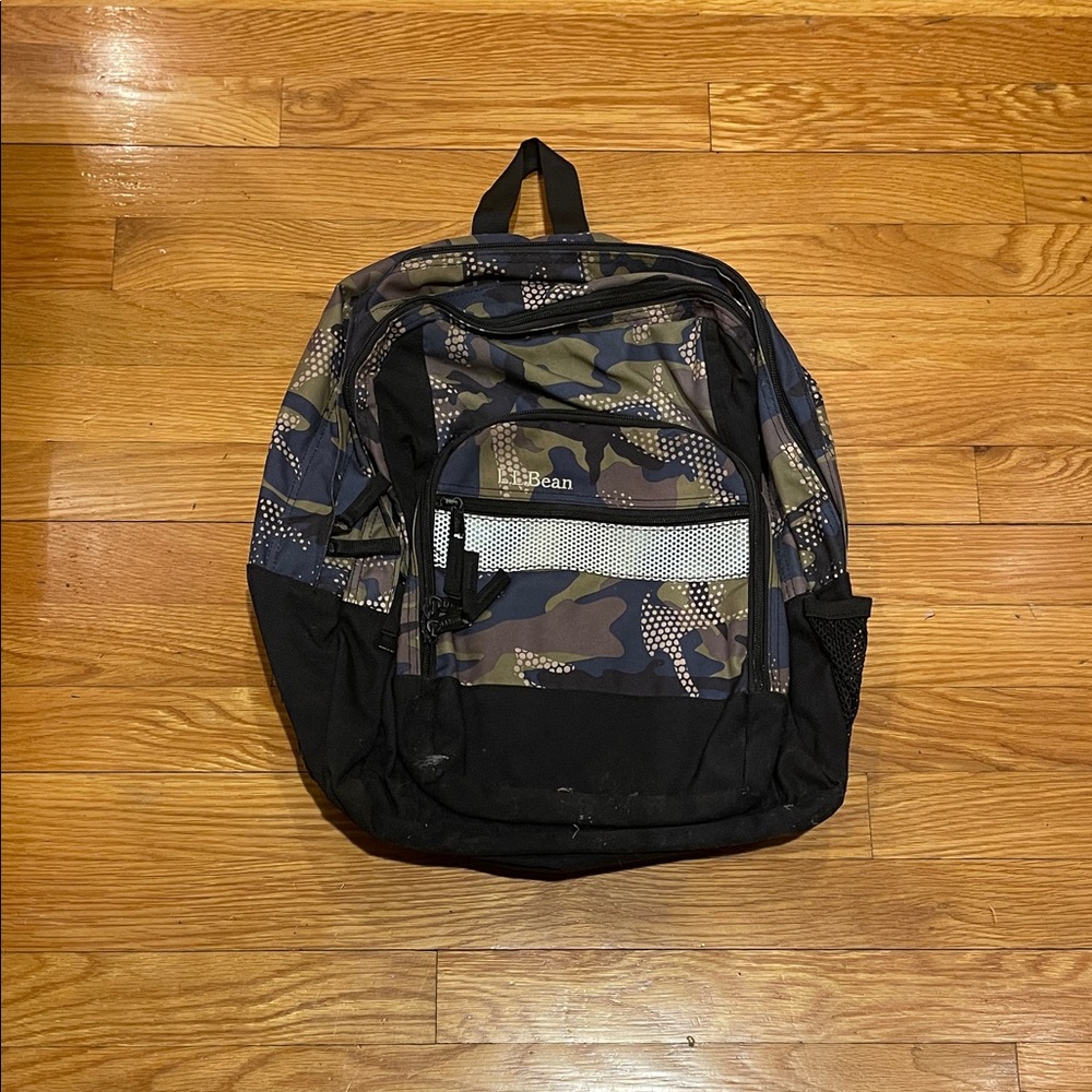 L.L. Bean Men's Camouflage Backpack with Black Accents